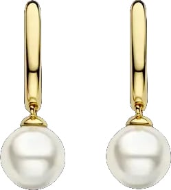 Ti Sento Oorbellen 7939YP Zilver met Gouden Plating en Parel Goud