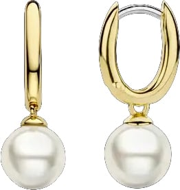 Ti Sento Oorbellen 7939YP Zilver met Gouden Plating en Parel Goud