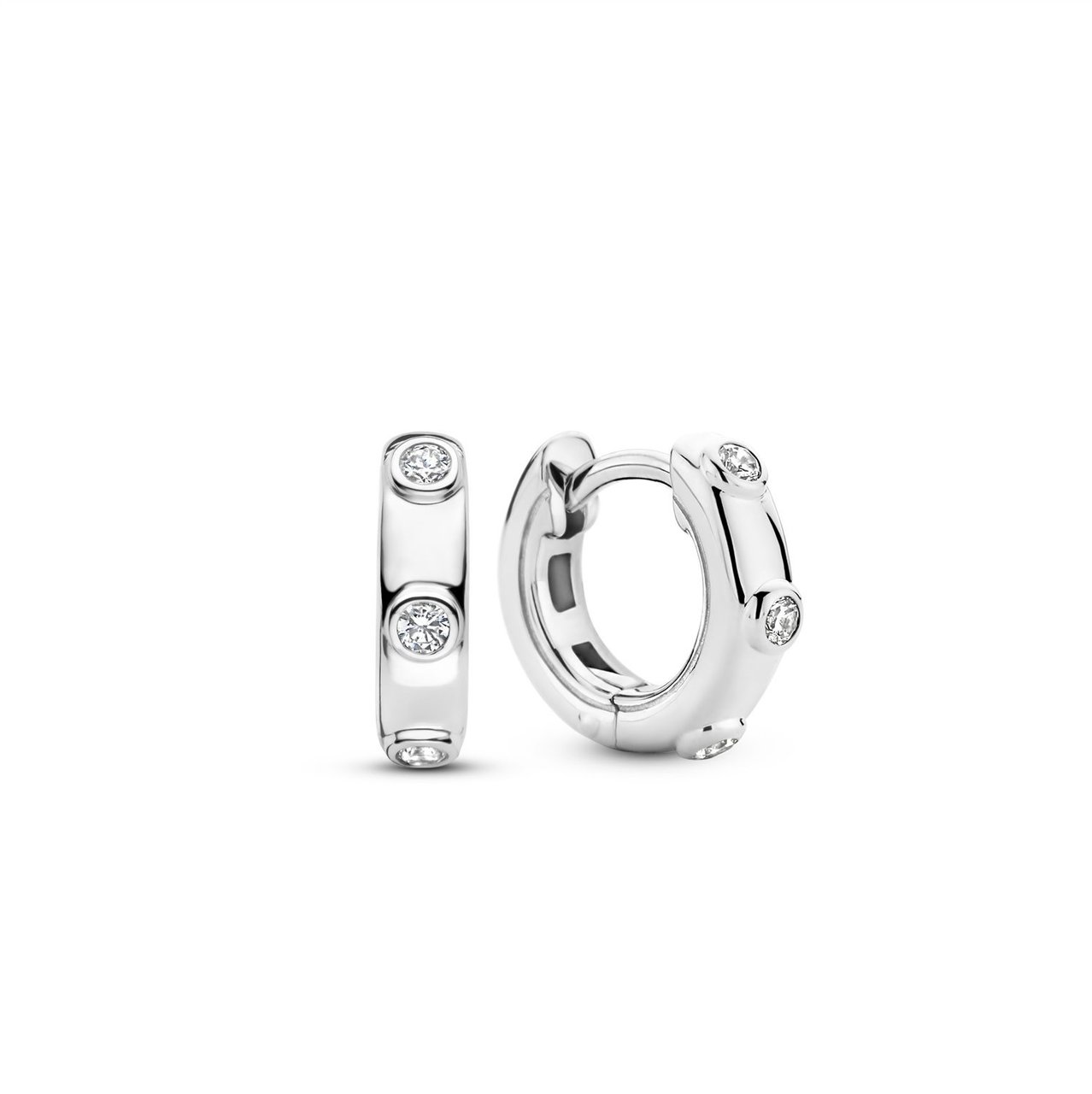 Ti Sento Ti Sento Oorbellen 7953ZI ZIlver Gerhodineerd met Zirkonia Divers