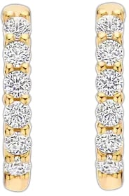 Ti Sento Ti Sento Oorbellen 7957ZY Zilver met Gouden Plating en Zirkonia 14mm Goud