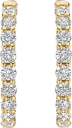 Ti Sento Ti Sento Oorbellen 7958ZY Zilver met Geelgouden Plating met Zirkonia Goud