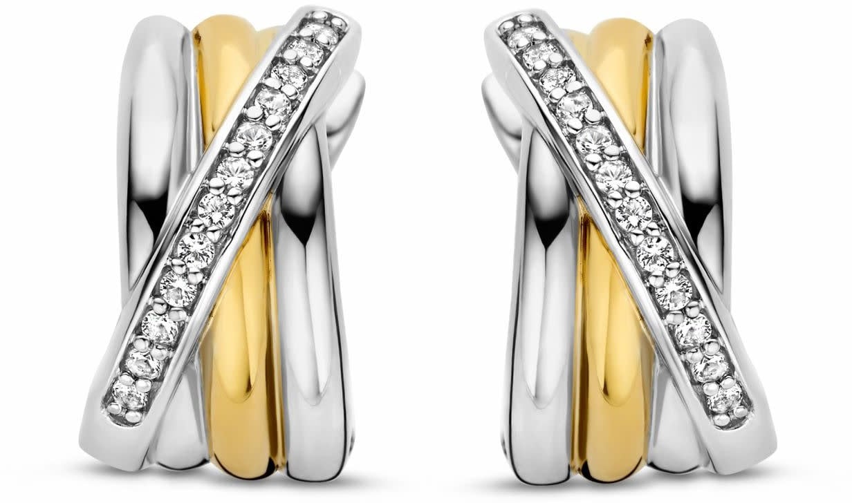 Ti Sento Ti Sento Oorbellen 7960ZY oorringen multi ringen verguld met zirkonia's Divers