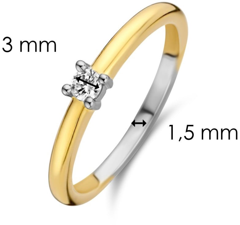 Ti Sento Ring 12211ZY/54 Goud