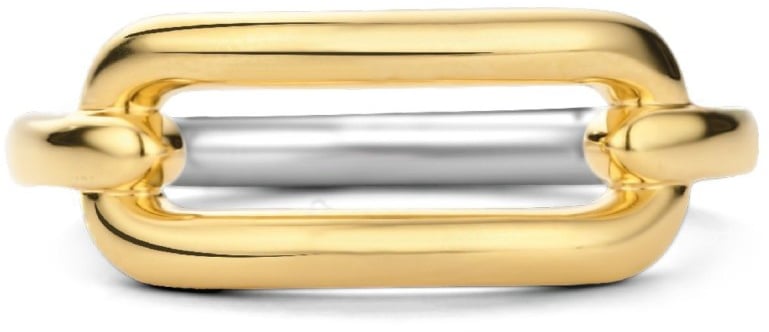 Ti Sento Ti Sento ring 12229SY/54 zilver geelgoud plated link Goud