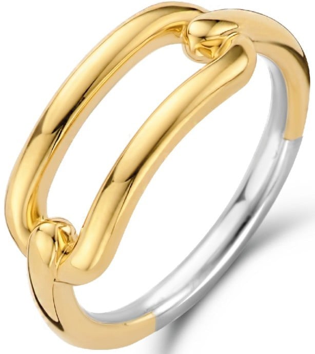Ti Sento Ti Sento ring 12229SY/54 zilver geelgoud plated link Goud