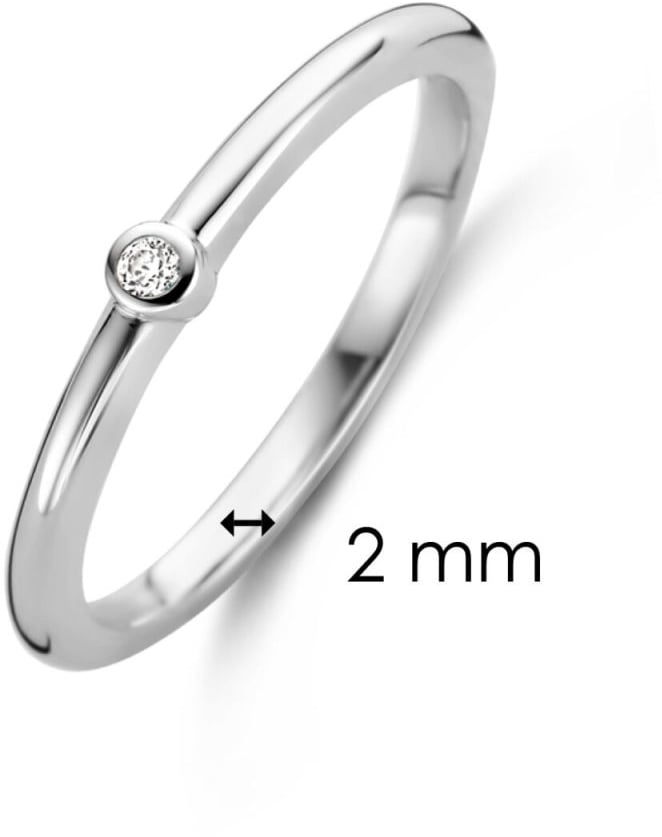Ti Sento Ti Sento Milano 12249ZI/54 ring zilver met zirconia Zilver
