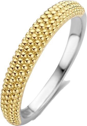 Ti Sento Ti Sento ring 12276SY/54 zilver goldplated met bolletjes detail Goud