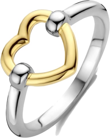 Ti Sento Ti Sento Ring 12291SY/56 Zilver Bi-color Hart Maat 56 Divers