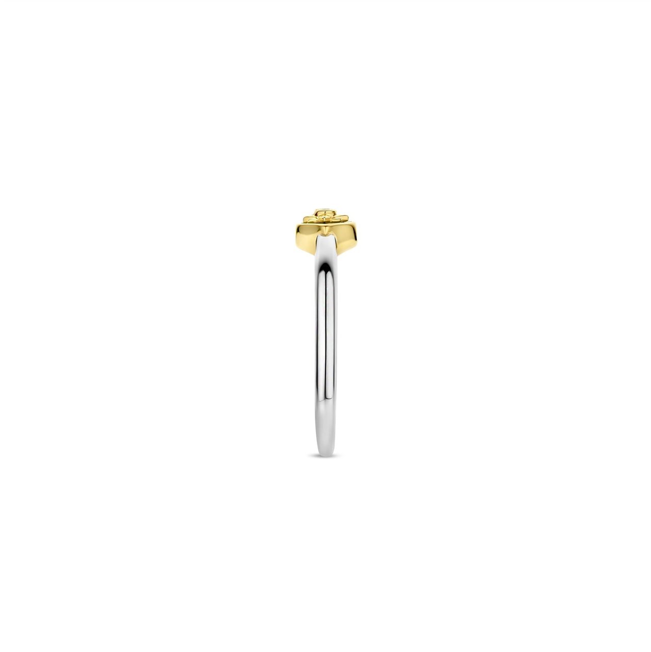 Ti Sento Ti Sento Ring 12311MW/56 Zilver Bi-color Ster Maat 56 Zilver