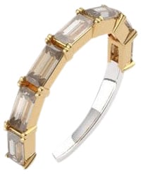 Ti Sento Ti Sento Ring 12338ZY/54 Zilver Bi-color met Baquette geslepen Zirkonia Maat 54 Goud