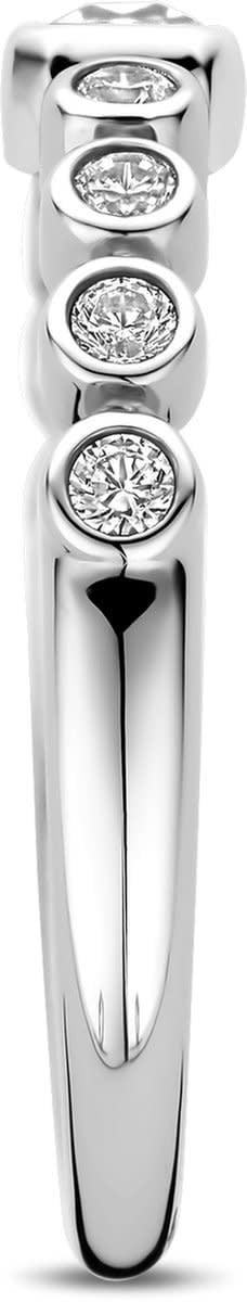 Ti Sento Ti Sento Ring 12340ZI/54 met Baquet geslepen Zirkonia Maat 54 Zilver