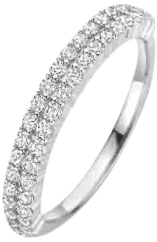 Ti Sento Ti Sento Ring 12366ZI/54 Zilver met twee banen Zirkonia Maat 54 Zilver