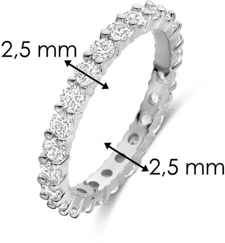 Ti Sento Ti Sento Ring 12371ZI/54 Zilver Alliance met Zirkonia Maat 54 Zilver