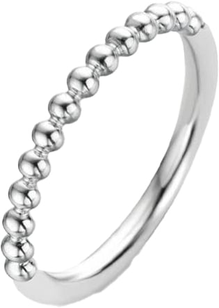 Ti Sento TI Sento Ring 1937SI/50 Zilver Bolletjes Maat 50 Zilver