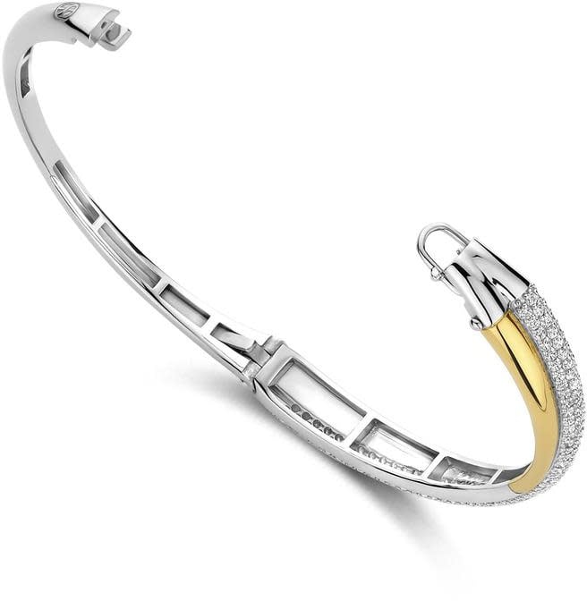 Ti Sento Ti Sento Armband 23071ZY Zilver Bi-color met Zirkonia Bangle Zilver