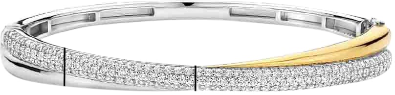 Ti Sento Ti Sento Armband 23071ZY Zilver Bi-color met Zirkonia Bangle Zilver