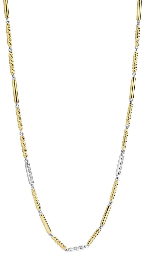 Ti Sento Ti Sento Collier 34088ZY/42 Zilver Bi-color met Zirkonia 42cm Goud