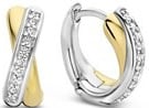 Ti Sento Ti Sento Oorbellen 7667ZY Half verguld met zirkonia's Goud