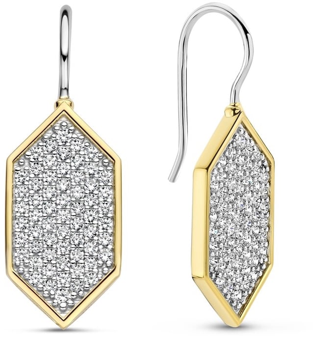 Ti Sento Ti Sento Oorbellen 7942ZY Zilver Bi-color met Zirkonia Goud