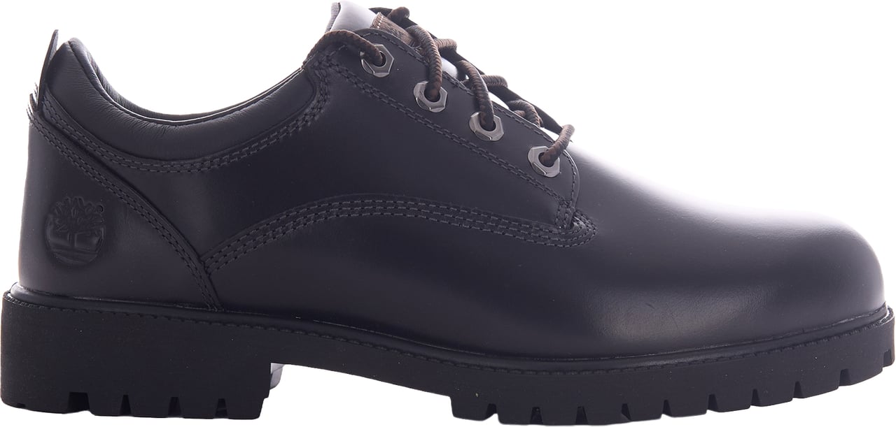 Timberland Black Full-Grain Lace-Up Shoes Zwart