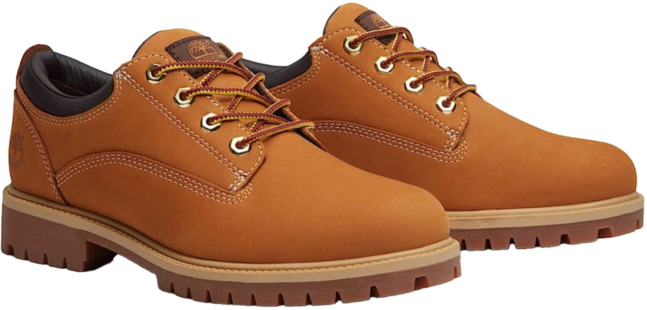 Timberland Wheat Nubuck Lace-Up Shoes Bruin