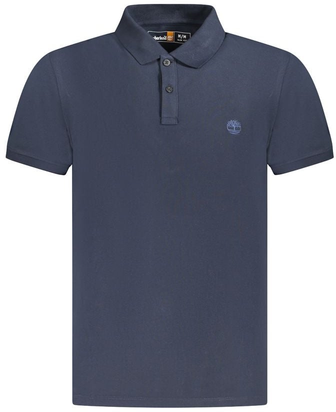 Timberland Blue Cotton Men Polo Blauw