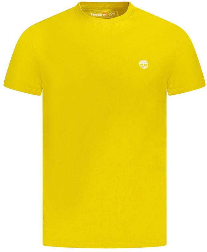 Timberland Timberland Yellow Cotton Men T-Shirt Geel