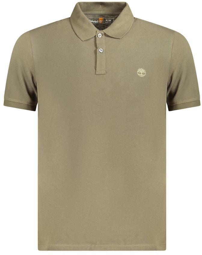 Timberland Verde Cotton Men Polo Groen