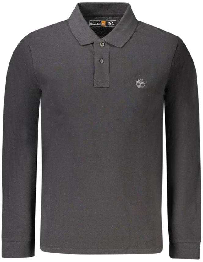 Timberland Black Cotton Men's Polo Shirt Zwart