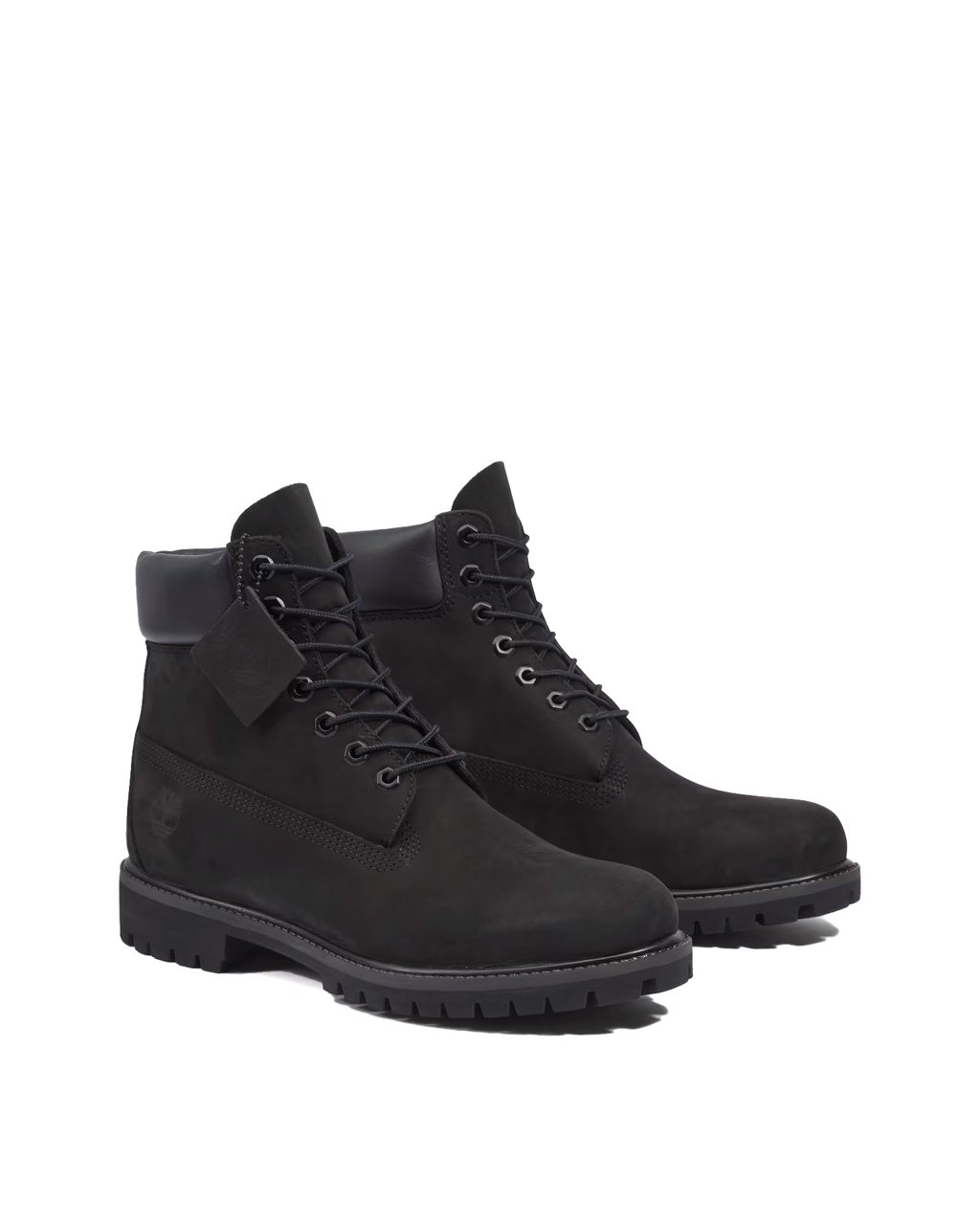 Timberland Black Premium Leather Boots Zwart