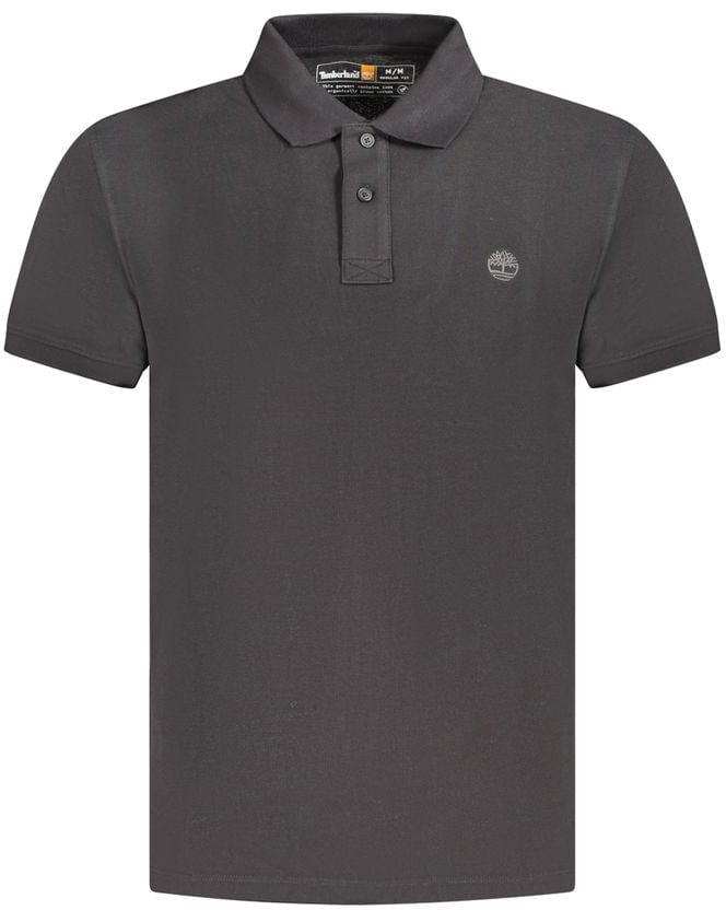 Timberland Black Cotton Men's Polo Shirt Zwart