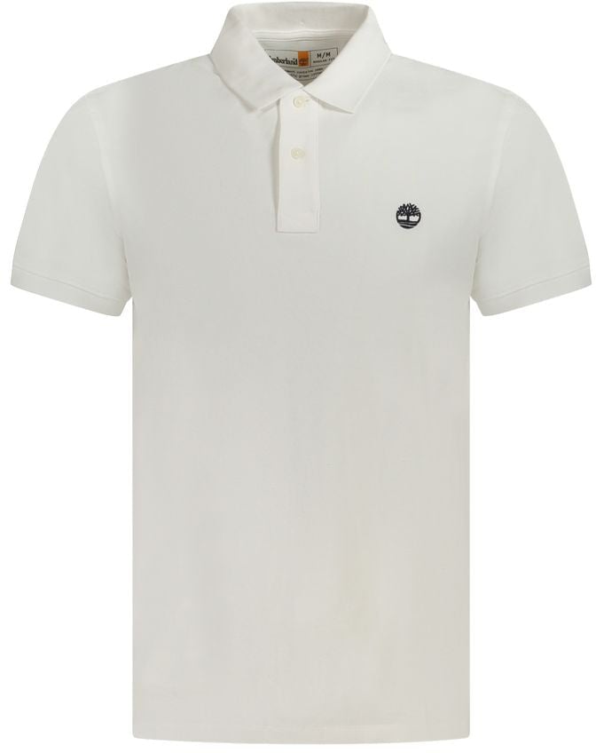 Timberland Bianco Cotton Men Polo Shirt Wit