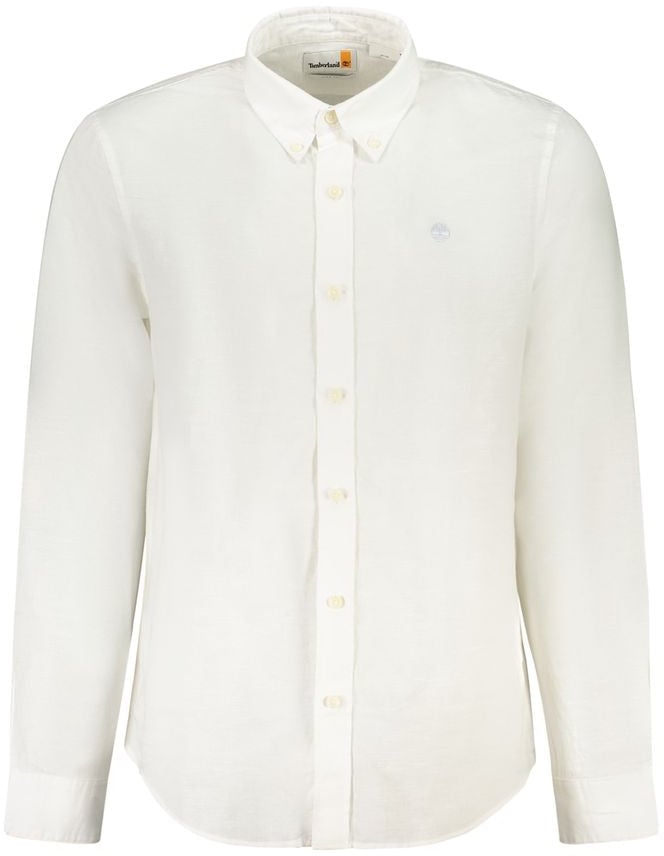 Timberland White Linen Men's Shirt Wit