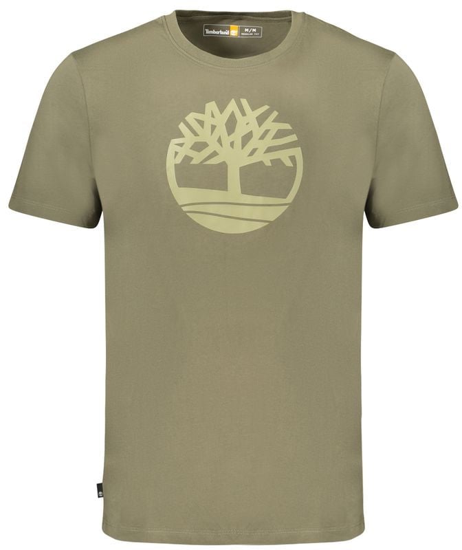 Timberland Verde Cotton Men T-Shirt Groen