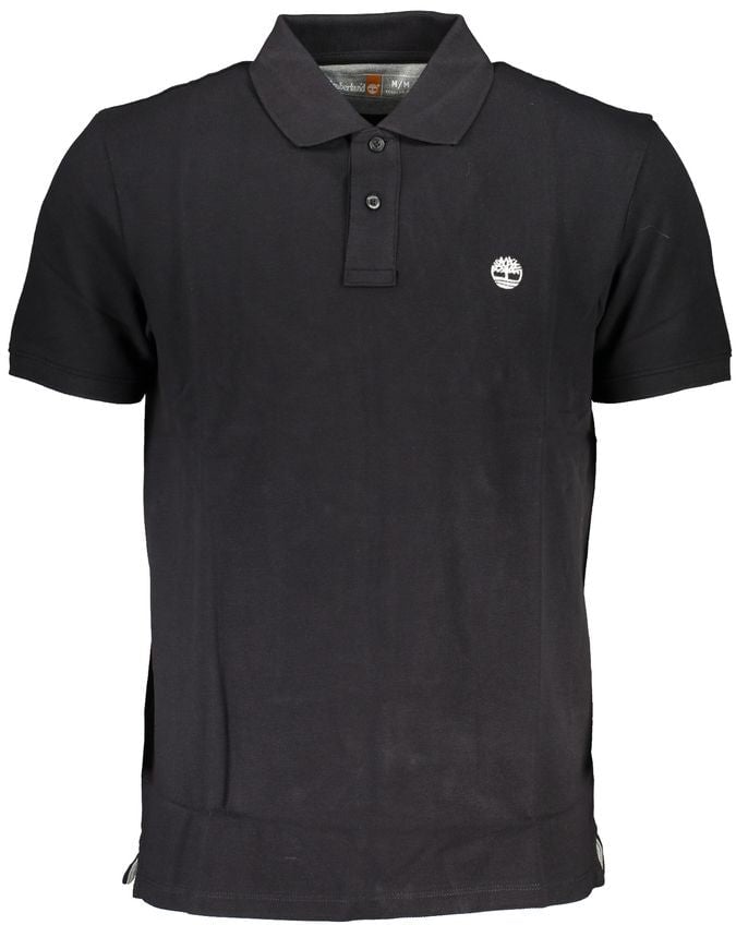 Timberland Black Cotton Men Polo Shirt Zwart