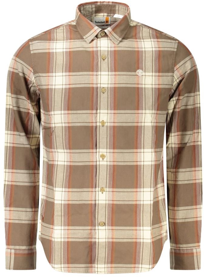 Timberland Brown Cotton Men Shirt Bruin