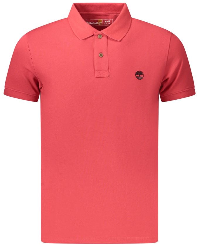 Timberland Red Cotton Men Polo Shirt Rood