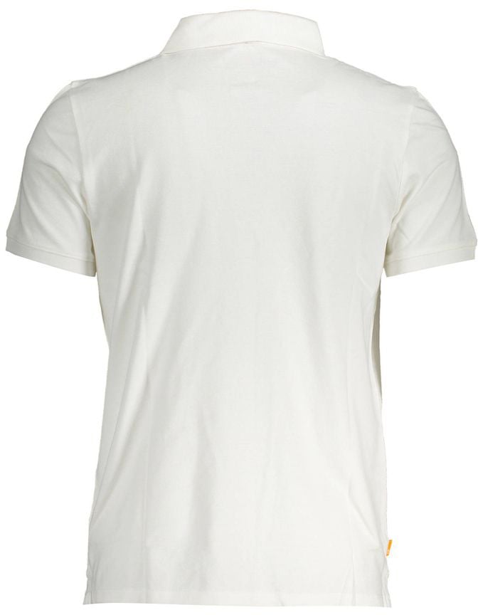 Timberland Bianco Cotton Men Polo Shirt Wit