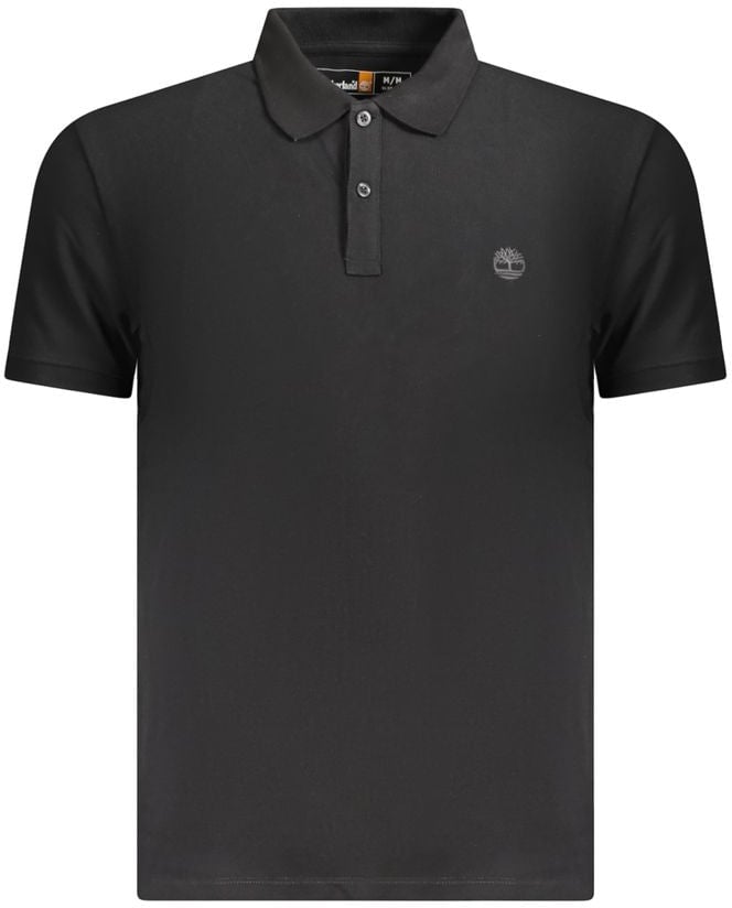 Timberland Black Cotton Men Polo Shirt Zwart