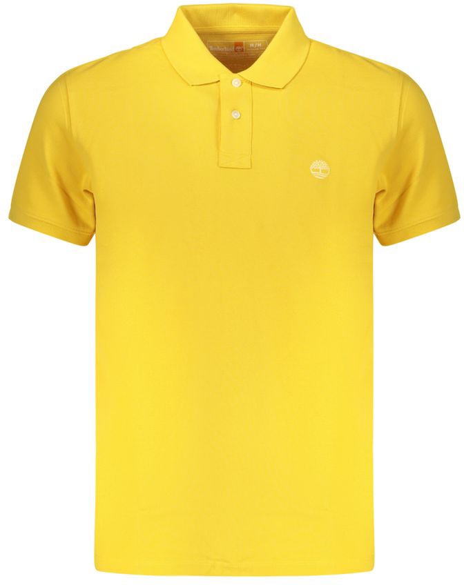 Timberland Yellow Cotton Men Polo Shirt Geel