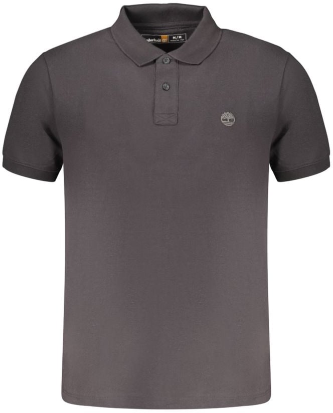 Timberland Black Cotton Men Polo Shirt Zwart