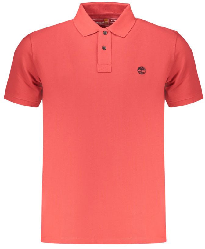 Timberland Red Organic Cotton Men Polo Rood