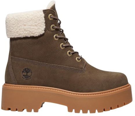 Timberland Brown Recycled Leather Lace-Up Boots Bruin