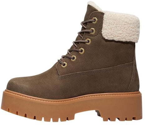 Timberland Brown Recycled Leather Lace-Up Boots Bruin