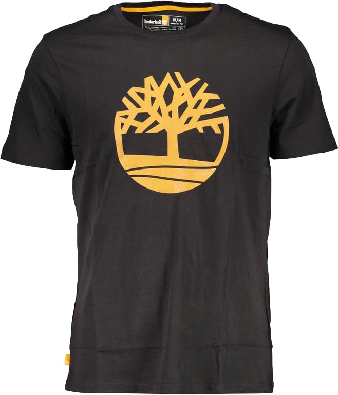 Timberland Timberland Black Organic Cotton Men T-Shirt Zwart