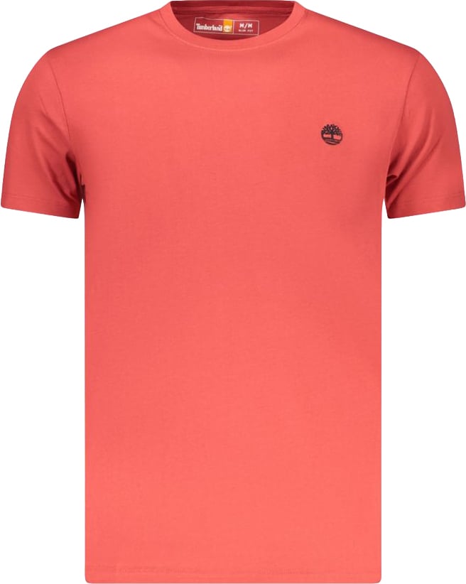 Timberland Red Organic Cotton Men T-Shirt Rood