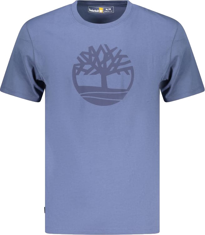 Timberland Blue Organic Cotton Men T-Shirt Blauw