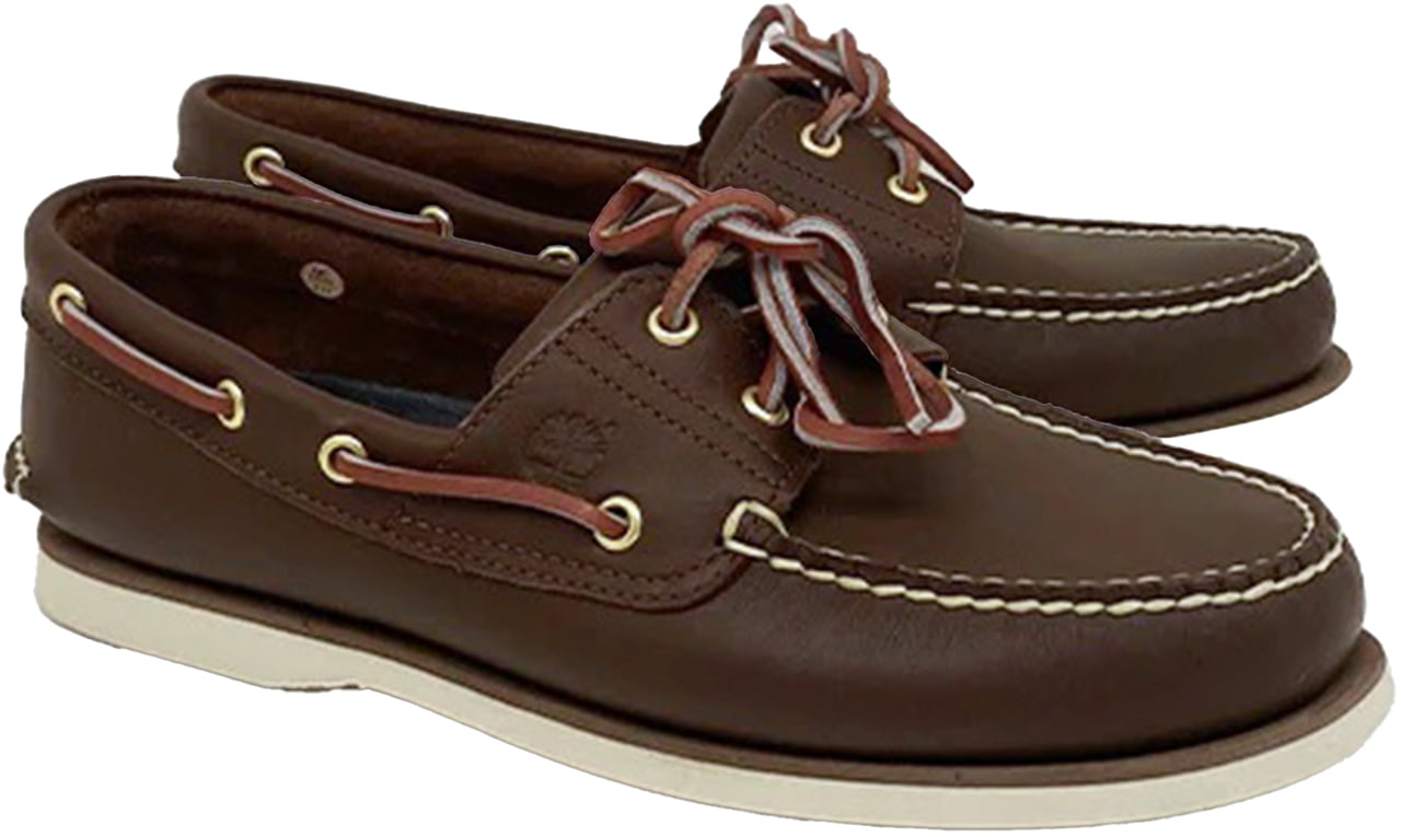 Timberland Classic Brown Boat Shoes Zwart