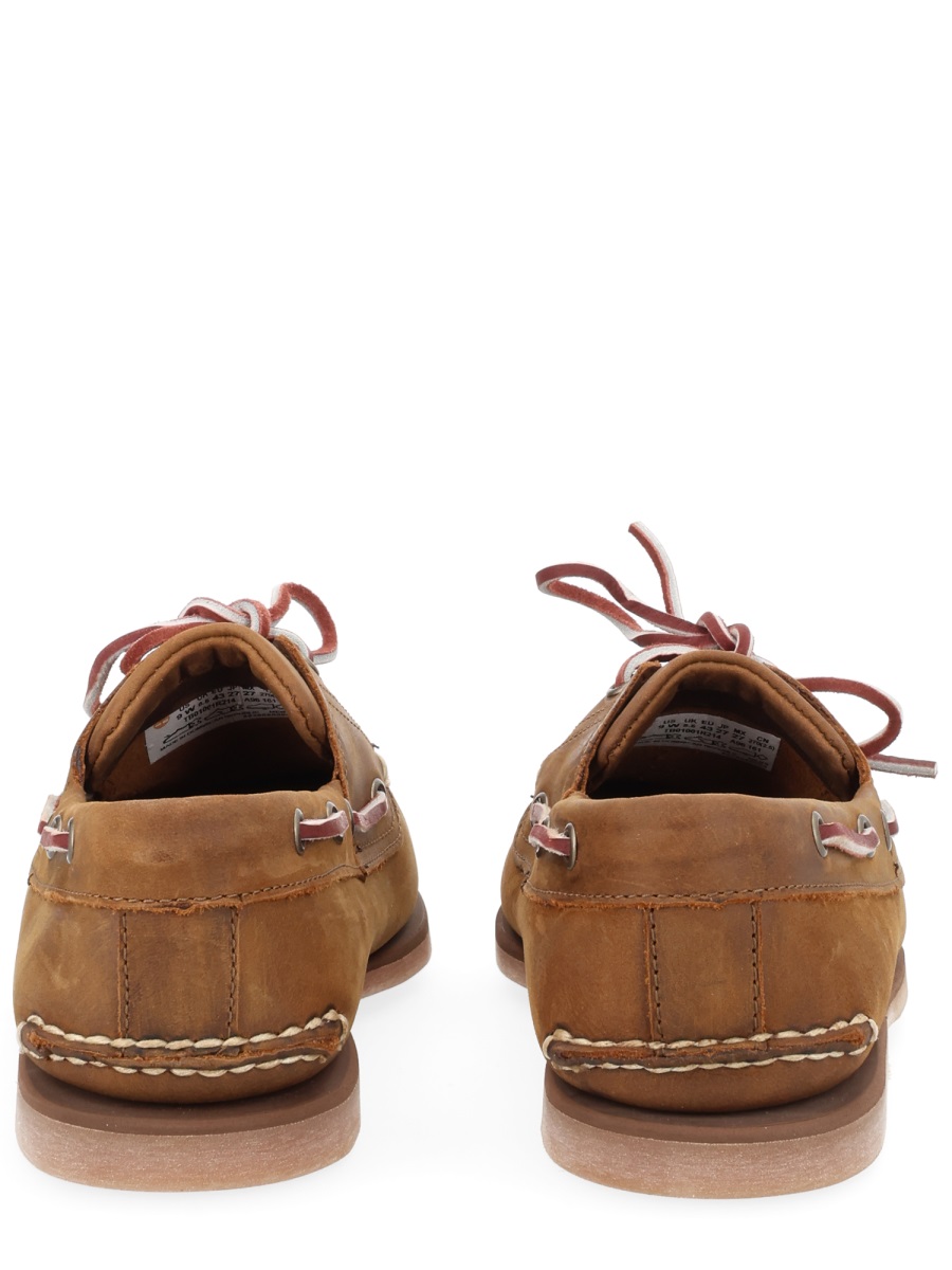 Timberland Natural Classic Boat White Stitching Loafers Bruin