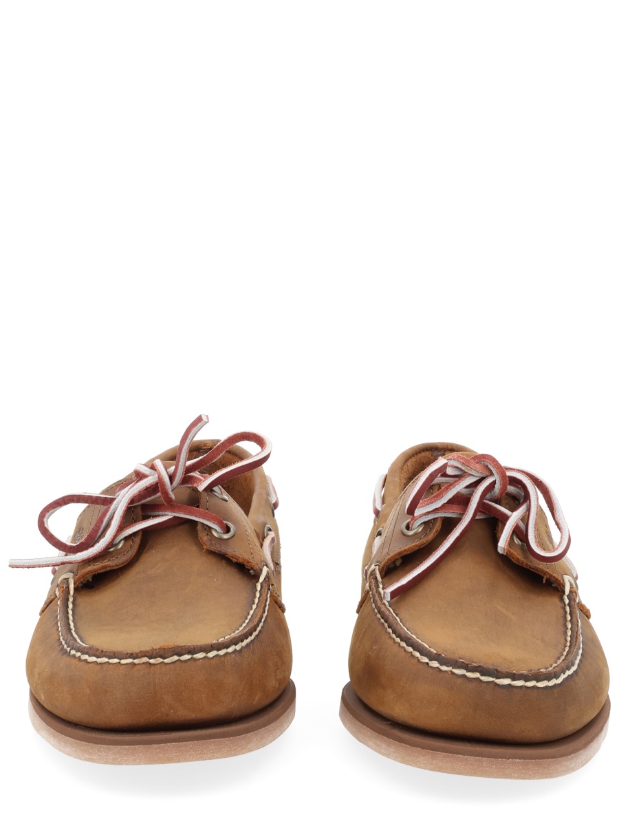 Timberland Natural Classic Boat White Stitching Loafers Bruin